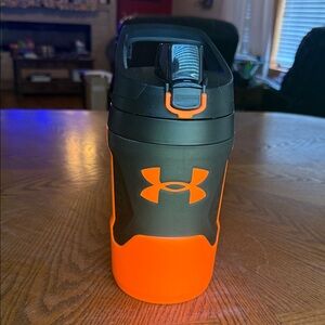 Under Armour Black and Orange Sports Bottle